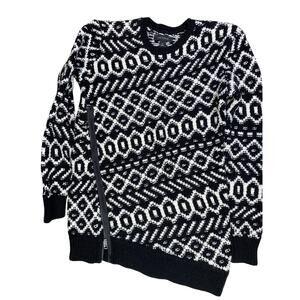 Ann Taylor Chunky Wool Blend Sweater with Asymmetrical Zipper Women's Small